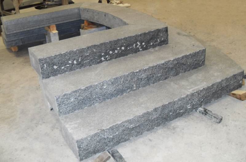 Curved Granite Steps