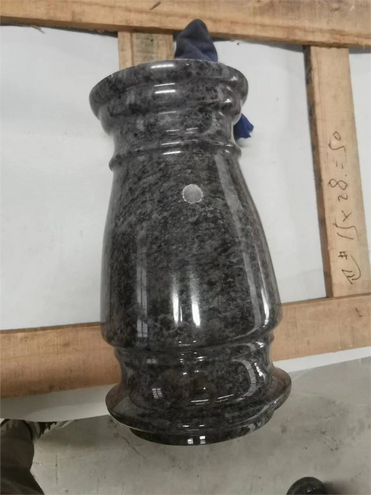 blue granite vase
